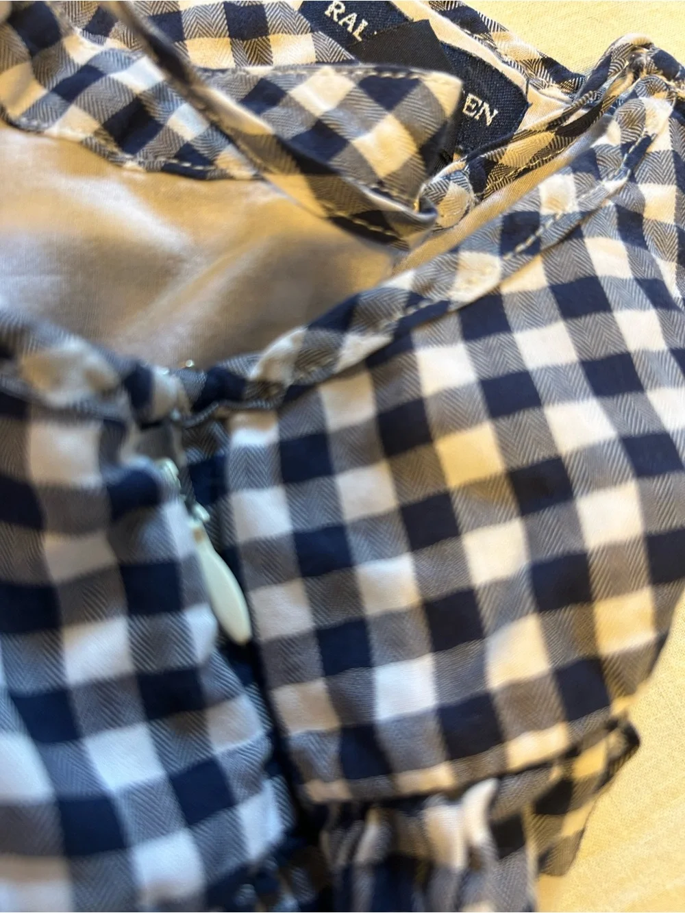 Ralph Lauren Navy and White Gingham Sundress